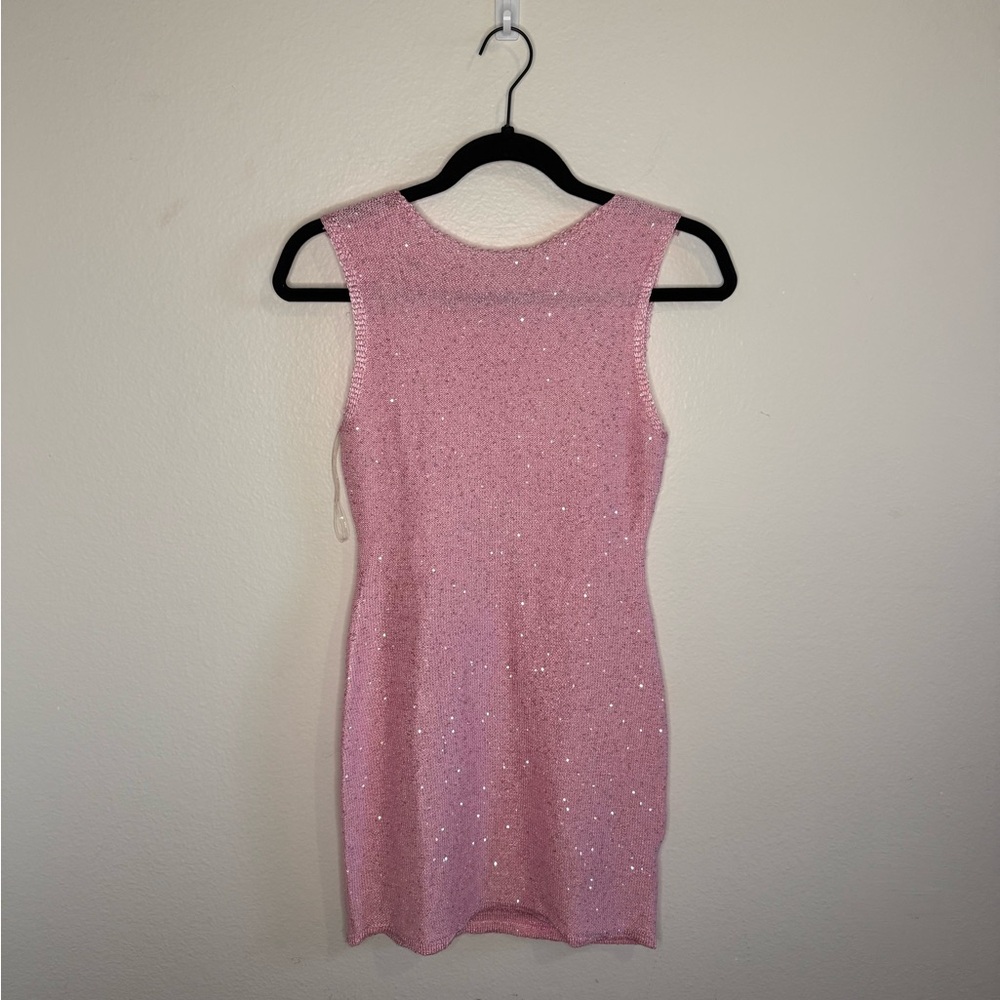 Peppermayo Shimmering Light Pink Mini Dress - Picture 3 of 5
